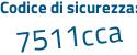 Il Codice di sicurezza è 66273 segue af il tutto attaccato senza spazi
