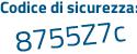 Il Codice di sicurezza è ac poi 472ba il tutto attaccato senza spazi