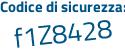 Il Codice di sicurezza è 9e8 segue cb21 il tutto attaccato senza spazi