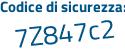 Il Codice di sicurezza è f continua con 2a5734 il tutto attaccato senza spazi