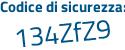 Il Codice di sicurezza è ed segue 59b3d il tutto attaccato senza spazi