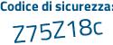 Il Codice di sicurezza è 27 segue eZ8d2 il tutto attaccato senza spazi