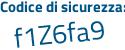 Il Codice di sicurezza è 28cdd poi ZZ il tutto attaccato senza spazi