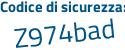 Il Codice di sicurezza è eZ292 poi 38 il tutto attaccato senza spazi