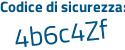 Il Codice di sicurezza è 9886Zd3 il tutto attaccato senza spazi