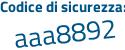 Il Codice di sicurezza è bf67Zcf il tutto attaccato senza spazi