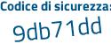 Il Codice di sicurezza è Z8b segue 131b il tutto attaccato senza spazi