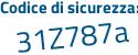 Il Codice di sicurezza è 36757 segue aZ il tutto attaccato senza spazi