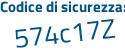 Il Codice di sicurezza è e3a8 segue 9cd il tutto attaccato senza spazi