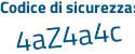 Il Codice di sicurezza è cc51Z segue d6 il tutto attaccato senza spazi