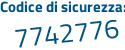 Il Codice di sicurezza è 76cZfeb il tutto attaccato senza spazi