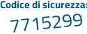 Il Codice di sicurezza è fd segue 9b53Z il tutto attaccato senza spazi