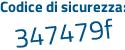 Il Codice di sicurezza è 3f5b8Z7 il tutto attaccato senza spazi
