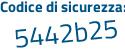 Il Codice di sicurezza è f7Zdbf1 il tutto attaccato senza spazi