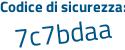 Il Codice di sicurezza è 5d segue fe226 il tutto attaccato senza spazi