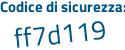 Il Codice di sicurezza è cf6eb segue 83 il tutto attaccato senza spazi