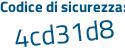 Il Codice di sicurezza è c1 poi 54963 il tutto attaccato senza spazi