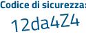 Il Codice di sicurezza è 16a poi 5Z4Z il tutto attaccato senza spazi