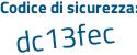 Il Codice di sicurezza è 91f6f98 il tutto attaccato senza spazi
