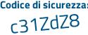 Il Codice di sicurezza è 5e6 poi 738Z il tutto attaccato senza spazi