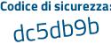 Il Codice di sicurezza è 1fdca segue d7 il tutto attaccato senza spazi