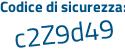 Il Codice di sicurezza è a segue 8e631c il tutto attaccato senza spazi