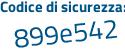Il Codice di sicurezza è e77dcZ9 il tutto attaccato senza spazi