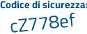 Il Codice di sicurezza è 161f segue 6da il tutto attaccato senza spazi