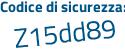 Il Codice di sicurezza è a32f segue 548 il tutto attaccato senza spazi