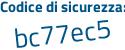 Il Codice di sicurezza è 89 poi cde73 il tutto attaccato senza spazi