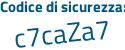 Il Codice di sicurezza è c5a1b8a il tutto attaccato senza spazi