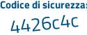 Il Codice di sicurezza è 8a6f5aZ il tutto attaccato senza spazi