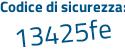Il Codice di sicurezza è 2968273 il tutto attaccato senza spazi