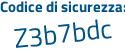 Il Codice di sicurezza è 8a1ba segue d7 il tutto attaccato senza spazi