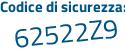 Il Codice di sicurezza è 3324acZ il tutto attaccato senza spazi