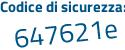 Il Codice di sicurezza è 533 continua con b978 il tutto attaccato senza spazi