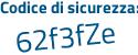 Il Codice di sicurezza è 2 segue 49Z5fe il tutto attaccato senza spazi