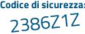 Il Codice di sicurezza è Zd4ffe1 il tutto attaccato senza spazi