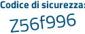 Il Codice di sicurezza è aa62295 il tutto attaccato senza spazi