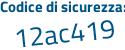 Il Codice di sicurezza è efea segue 6b4 il tutto attaccato senza spazi