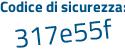 Il Codice di sicurezza è Za continua con 6e4bc il tutto attaccato senza spazi