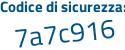 Il Codice di sicurezza è 7c231 continua con 54 il tutto attaccato senza spazi
