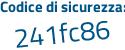 Il Codice di sicurezza è f continua con 61cZfd il tutto attaccato senza spazi