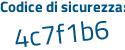 Il Codice di sicurezza è 955 segue 4fdc il tutto attaccato senza spazi