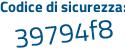Il Codice di sicurezza è b715 poi 4d6 il tutto attaccato senza spazi