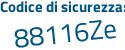 Il Codice di sicurezza è e segue c3Z4ae il tutto attaccato senza spazi