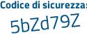 Il Codice di sicurezza è Z6 segue 819de il tutto attaccato senza spazi