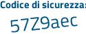 Il Codice di sicurezza è 4f1 poi 64bZ il tutto attaccato senza spazi