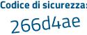 Il Codice di sicurezza è d7d27 poi c2 il tutto attaccato senza spazi