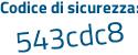 Il Codice di sicurezza è 85998e7 il tutto attaccato senza spazi